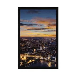 Města Plakát letecký pohled na Tower Bridge