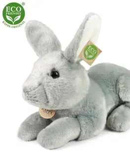 Hračky RAPPA - Plyšový králík ležící 33 cm ECO-FRIENDLY