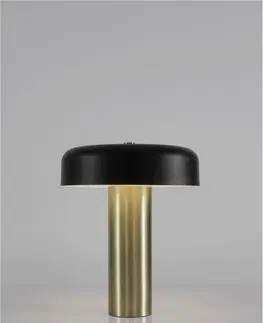 Lampy na noční stolek NOVA LUCE stolní lampa PANDORA zlatý a černý hliník a akryl LED 18W 230V 3000K IP20 9043300