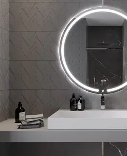 Koupelnová zrcadla MEXEN Rose zrcadlo s osvětlením, 100 cm, LED 600 9810-100-100-611-00