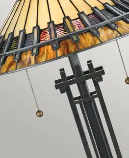 Stolní lampy QUOIZEL Stolní lampa Chastain stínidlo ve stylu Tiffany