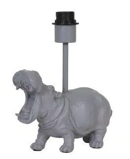 Lampy Šedá základna ke stolní lampě s hrošíkem Hippo - 27*11*28 cm / E27 Light & Living 1728227