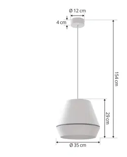 Závěsná světla Lucande Závěsné svítidlo Lucande Mynoria LED, bílé