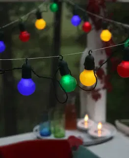 Dekorativní řetězy STAR TRADING Party LED světelný řetěz Elin, barevný, 20 žárovek