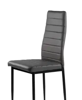 Židle MODERNHOME Jídelní židle set 4 ks Dione tmavě šedé