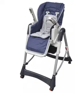 Židle Dětská jídelní židlička Deluxe Dekorhome Tmavě modrá