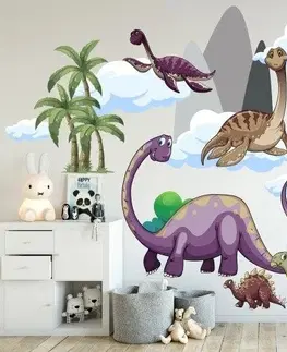 Zvířátka Nálepka na zeď pro děti ztracený svět dinosaurů