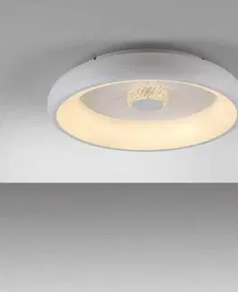 LED stropní svítidla LEUCHTEN DIREKT is JUST LIGHT LED stropní svítidlo bílé šedá 50x50 kruhové křišťálový efekt stmívatelné CCT 2700-5000K LD 14384-16