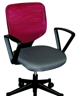 Kancelářské židle Manažerská židle VERA, šedá/vínová