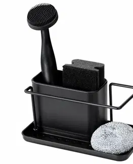 Odkapávače nádobí Wenko Nerezový organizér na mytí nádobí Orio, černá