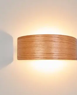 Nástěnná svítidla Lindby LED nástěnné světlo Rafailia 23cm, dřevo