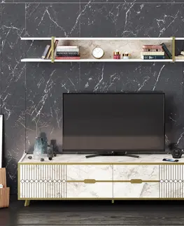Obývací stěny a sestavy nábytku Televizní stěna FRIDA bílá