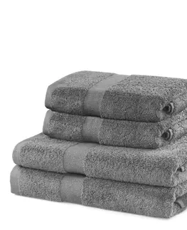 Ručníky Sada šedých ručníků DecoKing Niki, velikost 2*70x140+2*50x100