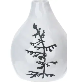 Vázy keramické Porcelánová váza Art s dekorem stromku, 11 x 14 cm