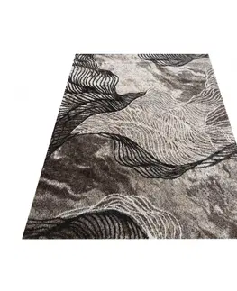 Moderní koberce Propracovaný hnědý koberec se zajímavým ornamentem