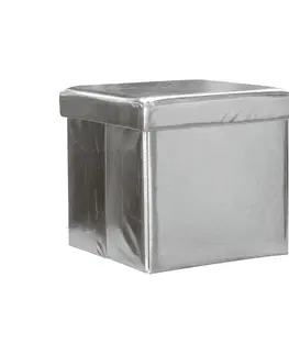 Ložnice|Bytové doplňky Sedací úložný box stříbrný