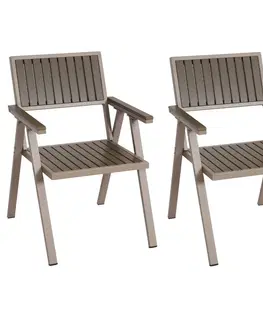 Zahradní křesla a židle Zahradní židle 2 ks Černá / šedá