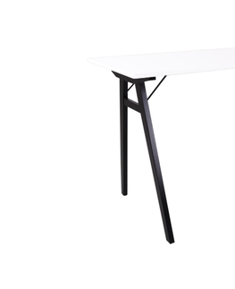 Psací stoly Norddan Designový psací stůl Carmen bílý / černý