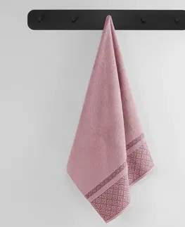 Ručníky Bavlněný ručník AmeliaHome Volie růžový, velikost 50x90