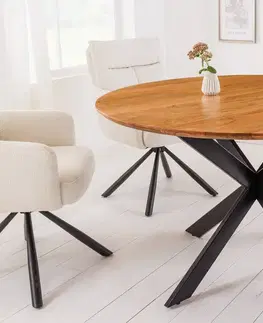 Jídelní stoly LuxD Kulatý jídelní stůl Fabrico 130 cm akácie