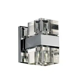 Designová nástěnná svítidla Nástěnné svítidlo AZzardo Box 2 wall AZ0035 G4 2x20W 12V IP20 9cm chromové