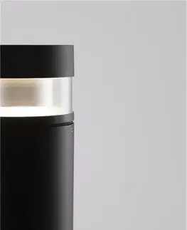 Stojací svítidla NOVA LUCE venkovní sloupkové svítidlo TALA černý hliník a akryl LED 12W 3000K 100-240V 180st. IP54 9026124