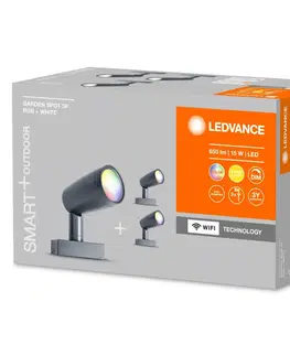 LED reflektory OSRAM LEDVANCE SMART+ Wifi Garden Spot 3P RGB + W 4058075478497