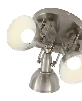Industriální bodová svítidla BRILONER Bodové svítidlo pr. 21 cm 3x E14 40W satén-bílé BRILO 2049-032R