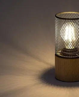 Lampy na noční stolek Rabalux stolní lampa Callum E27 1x MAX 25W buk 74040