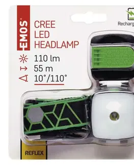 Čelovky EMOS CREE + SMD LED nab. čelovka P3535, 110 lm,55m,Li-Pol 850 mAh 1441251900