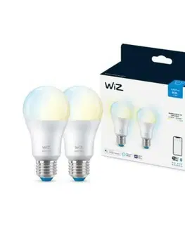 LED žárovky WiZ SET 2x LED žárovka E27 A60 8W (60W) 806lm 2700-6500K IP20, stmívatelná