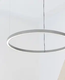 Závěsná světla Luceplan Luceplan Compendium Circle 110 cm, hliník