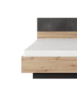 Postele ArtLas Manželská postel SEAL Provedení: Manželská postel s dřevěným roštem bez matrace