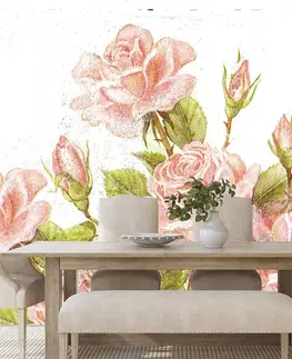 Samolepící tapety Samolepící tapeta vintage kytice růží