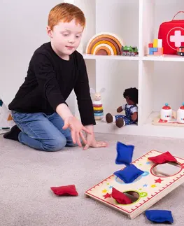 Dřevěné hračky Bigjigs Toys Hra házení polštářky MEADOWS