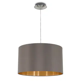 Závěsná světla EGLO Maserlo textilní závěsné světlo, cappuccino, 38 cm