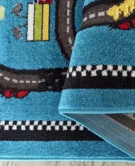 Dětské koberce Dětský senzorický koberec s motivem autodráhy
