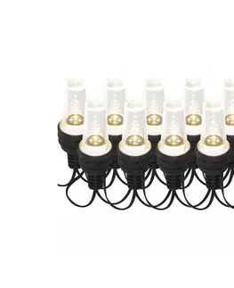 Vánoční osvětlení  LED světelný řetěz – 10x párty žárovky, 4,5 m, venkovní i vnitřní, studená bílá
