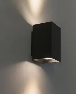 Nastenna svitidla Moderní nástěnná lampa černý čtverec - Sandy