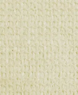 Stínící textilie Plachta proti slunci z HDPE trojúhelníková 5 x 5 x 5 m Krémová