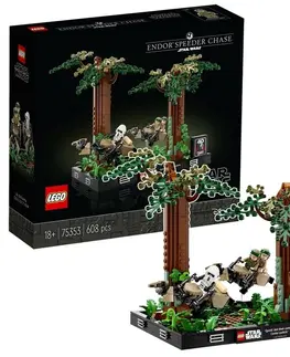 Hračky LEGO LEGO - Star Wars 75353 Honička spídrů na planetě Endor – diorama