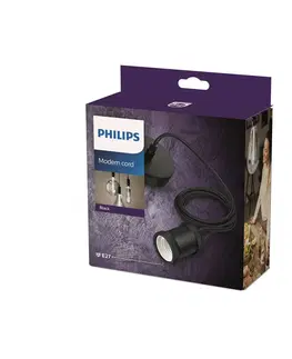 Závěsná světla Philips Philips závěsné světlo Vintage patice E27 černá