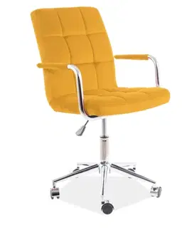 Kancelářské židle Signal Kancelářské křeslo Q-022 VELVET Varianta: Curry / Bluvel 68