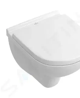 Záchody VILLEROY & BOCH O.novo Závěsné WC Compact se sedátkem SoftClosing, DirectFlush, alpská bílá 5688HR01
