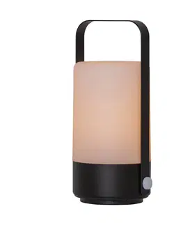 Venkovní osvětlení terasy STAR TRADING LED stolní lampa Flame Lantern, přenosná, baterie