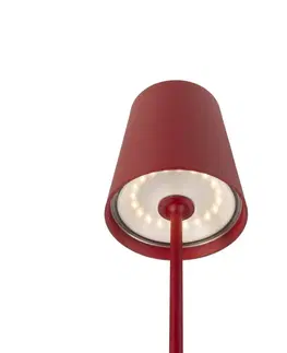 LED stolní lampy BIG WHITE (SLV) VINOLINA TWO stolní svítidlo, aku, IP65, 2200/2700/3000 K, TOUCH, červená 1007694