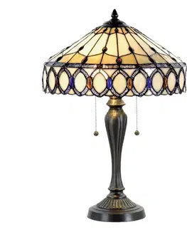 Stolní lampy Clayre&Eef Stolní lampa Fiera v Tiffany stylu