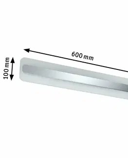 LED nástěnná svítidla Paulmann nástěnné svítidlo Lukida LED 1x9W teplá bílá IP44 Chrom/Bílá 704.63 P 70463
