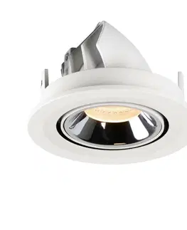 LED podhledová svítidla SLV BIG WHITE NUMINOS GIMBLE S zápustné stropní svítidlo bílé/chrom 2700 K 20° 1005878