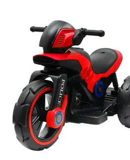 Dětská vozítka a příslušenství Baby Mix Dětská elektrická motorka Police červená, 100 x 50 x 61 cm